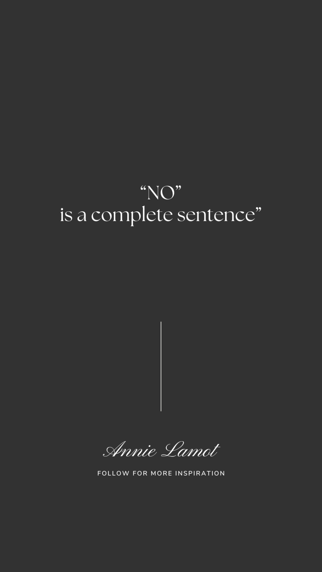 No, is a complete&nbsp;sentence